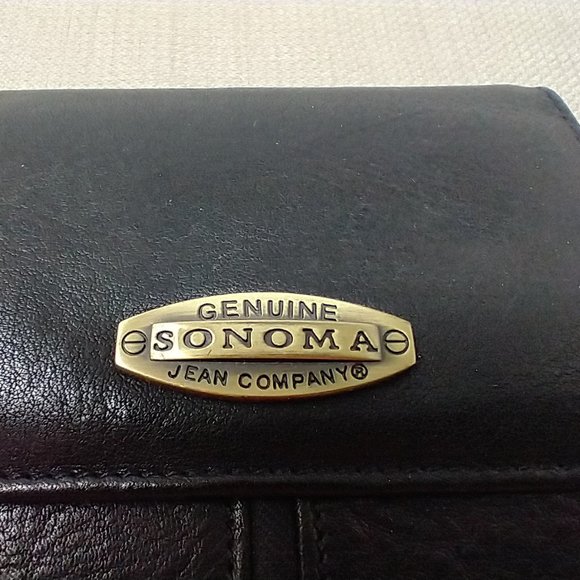 SONOMA BLACK LEATHER COMPACT WALLET - Picture 13 of 13